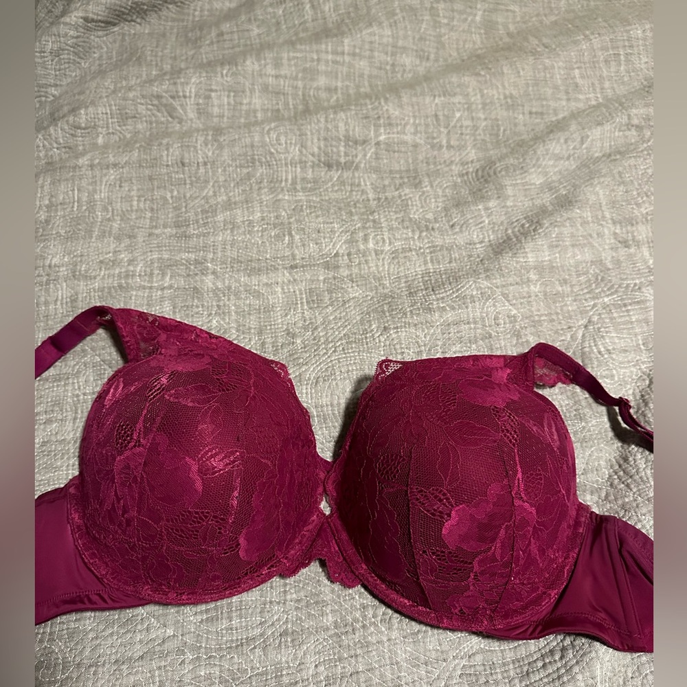 NEW Torrid Curves Push Up Plunge Bra 44D Underwire Lace Padded Convertible Strap